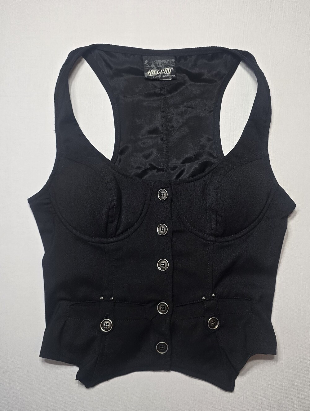 VTG Kill City by Lip Service Corset Bustier Top Medium Y2K Goth